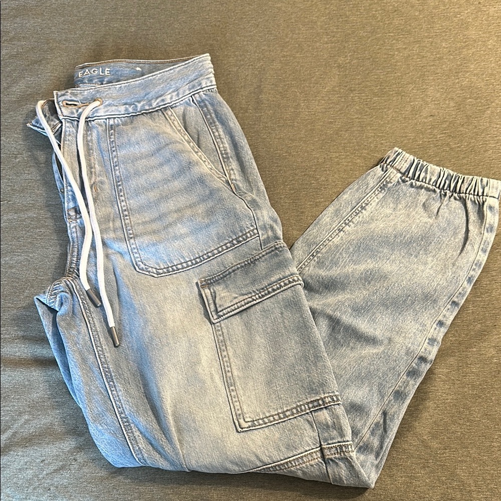 American Eagle Denim Blue Joggers